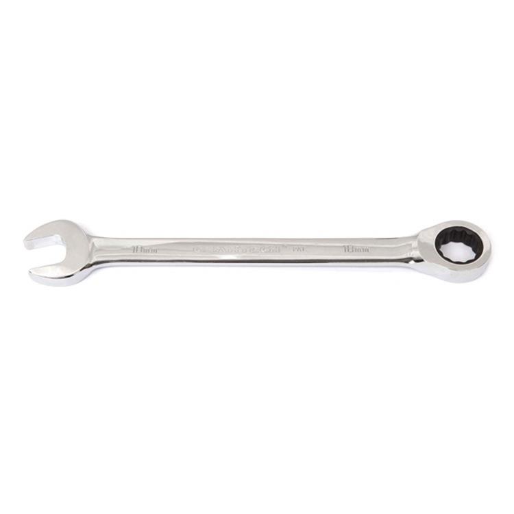 钢盾工具 公制精抛光单向棘开两用长扳手8-32mm S018608