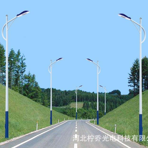 农村太阳能路灯单臂双臂市电路灯5米6米7米8米小区路灯杆园区厂区