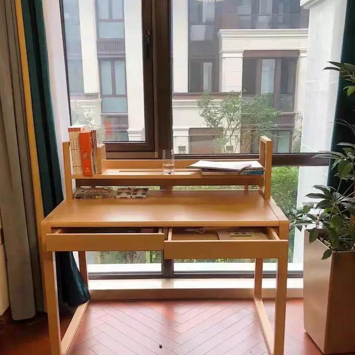 凡木家居新款实木学习桌儿童房书桌课桌家用写字台桌椅套装学习椅