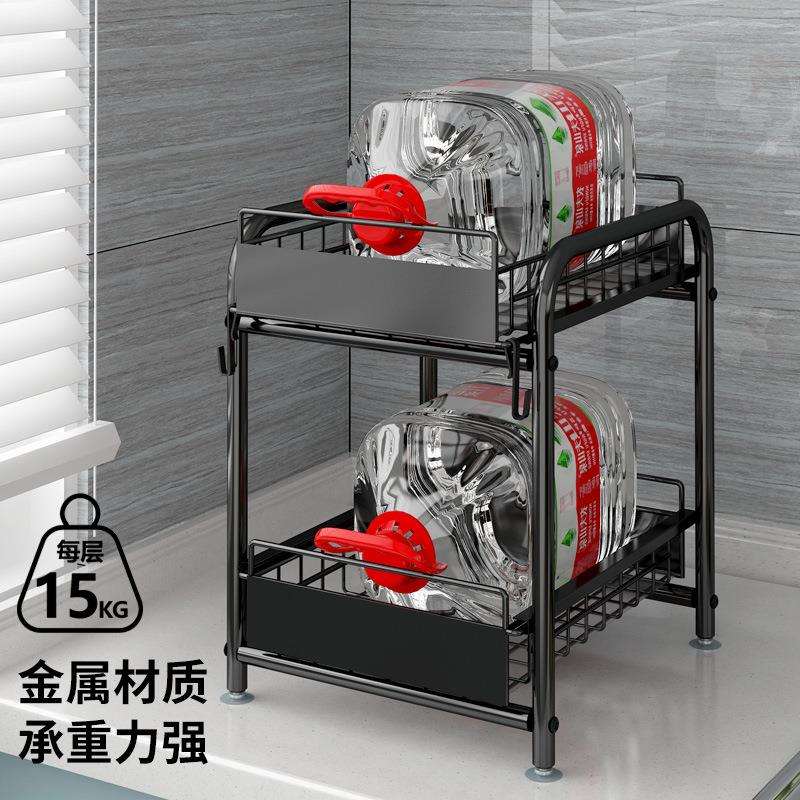 跨境亚马逊厨房置物架卫生间可抽拉储物架房间桌面收纳架子省空间