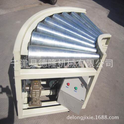 90度滚筒转弯机流水线输送机镀锌滚筒无动力滚筒输送带90°/180°