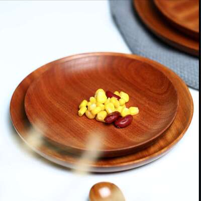 【质价甄选】木碗（9cm、13cm）+木盘20*2cm套装