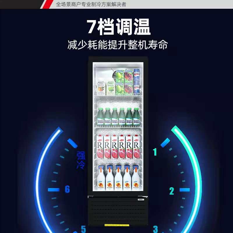 星星单门玻璃展示柜超市便利店冷藏保鲜冷饮酒水饮料立式小型冷柜