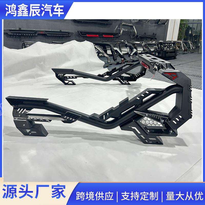 厂家汽车改装防滚架皮卡车防翻架加厚龙门架黑色飞鸟款越野