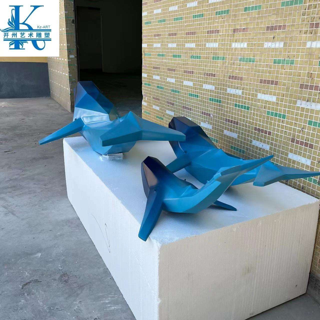 仿真海豚雕塑海洋动物系列玻璃钢吊饰品售楼部大堂房地产酒店挂件