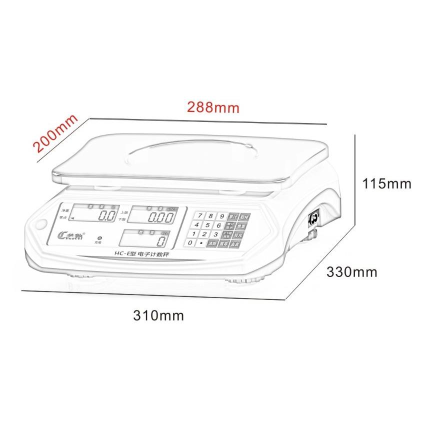 华驰电子计娄秤HC-ES液晶显示充电3kg/6kg/0.1g 15kg/1g 30kg/1g