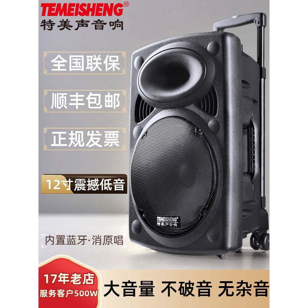 特美盛大功率低音炮户外广场舞杆音频无线麦克风专业卡拉ok蓝牙音