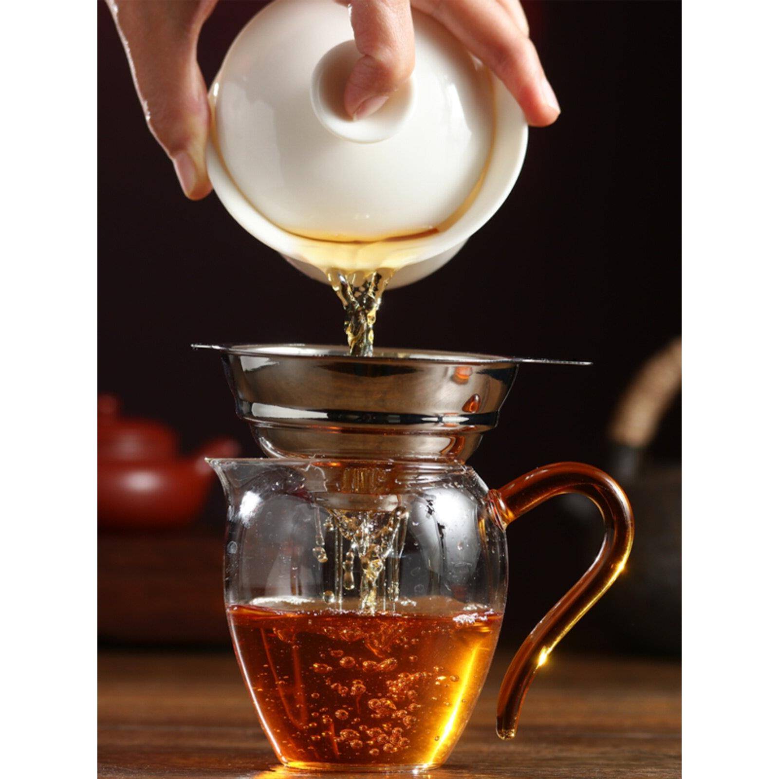 高密度600目不锈钢304漏茶过滤器,茶叶冲泡器,茶叶分离器,漏斗