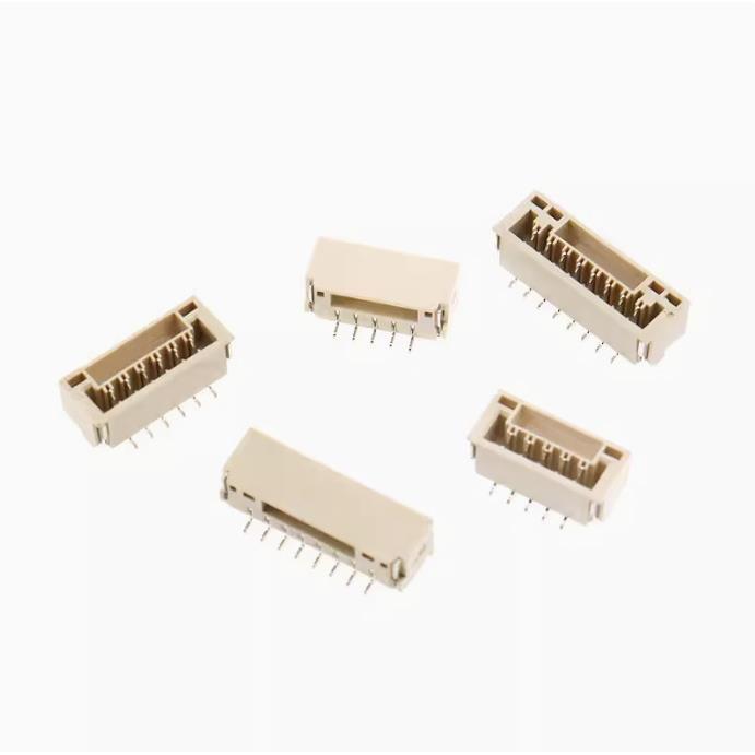 GH1.25带锁扣连接器 2P/3 4 5 6 7 8pin 卧贴立贴端子接插件 编带