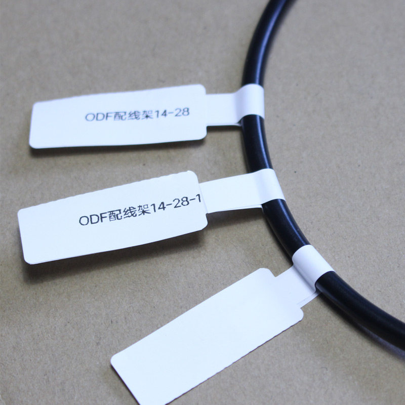 恩叶热敏线缆标签 不干胶标签纸贴防水T型刀型线标线缆网线标贴纸