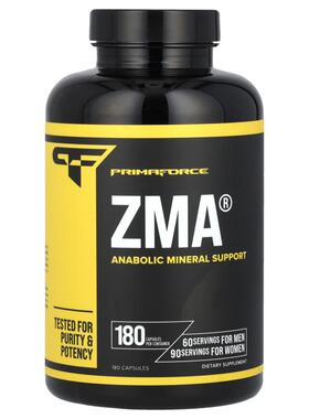 Primaforce,ZMA®，同化矿物质支持，180 粒胶囊