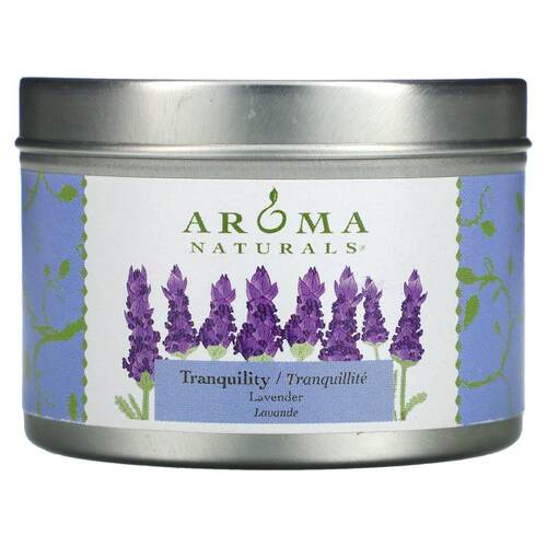 Aroma Naturals,Soy VegePure，旅行罐香薰蜡烛，薰衣花草香