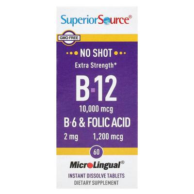 Superior Source,B-12、B-6 和叶酸，特强型，60 片 MicroLingual
