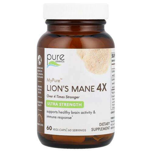 Pure Essence,MyPure™，猴头菇 4X，60 粒素食胶囊