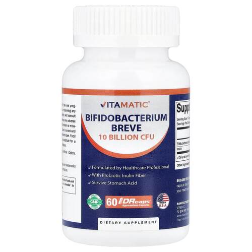 Vitamatic,短双歧杆菌，60 粒 DRcaps® 羟丙基甲基纤维素胶囊