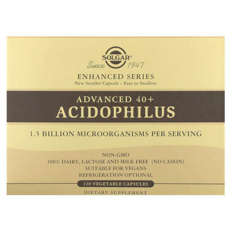 索尔加,高级 40+ Acidophilus，120 粒素食胶囊