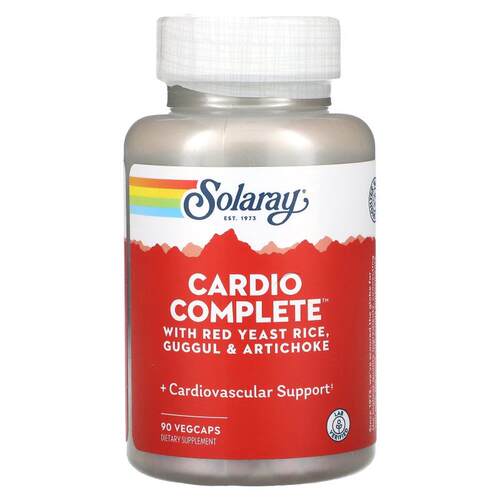 Solaray,Cardio Complete，含红曲米、印度和朝鲜蓟，90 粒素食胶