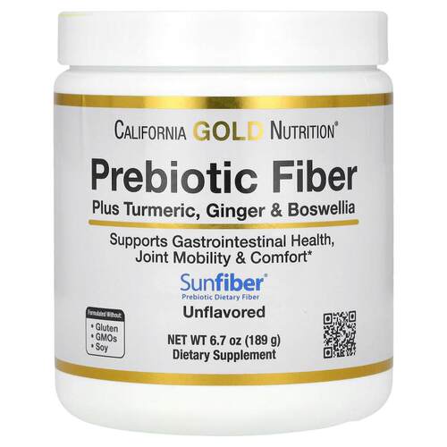 California Gold Nutrition,益生元纤维 + 姜黄提取物，有机姜提6
