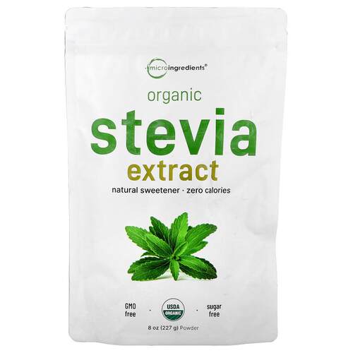 Micro Ingredients,有机甜叶菊提取物，8 盎司（227 克）