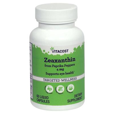 Vitacost,Zeaxanthin, 4 mg, 60 Liquid Capsules