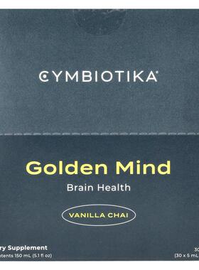 Cymbiotika,Golden Mind，大脑健康，香草印度茶，30 袋，每袋 5