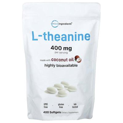 Micro Ingredients,L-茶氨酸，400 毫克，400 粒软胶囊