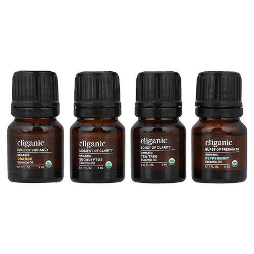 Cliganic,The Basics，精油芳香护理套装，4 件套