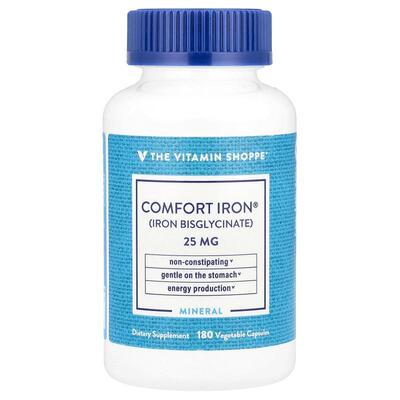 The Vitamin Shoppe,舒缓铁®，25 毫克，180 粒素食胶囊