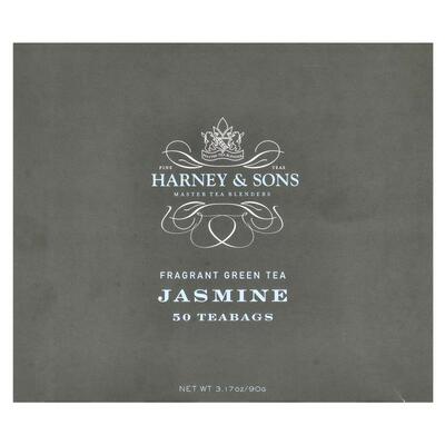 Harney & Sons,芳香绿茶，茉莉香，50 茶包，3.17 盎司（90 克）