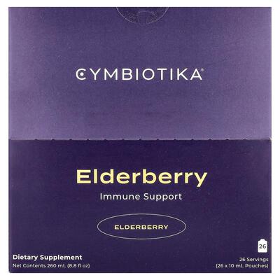 Cymbiotika,接骨木莓机体抵抗支持，26 袋，每袋 0.3 液盎司（10