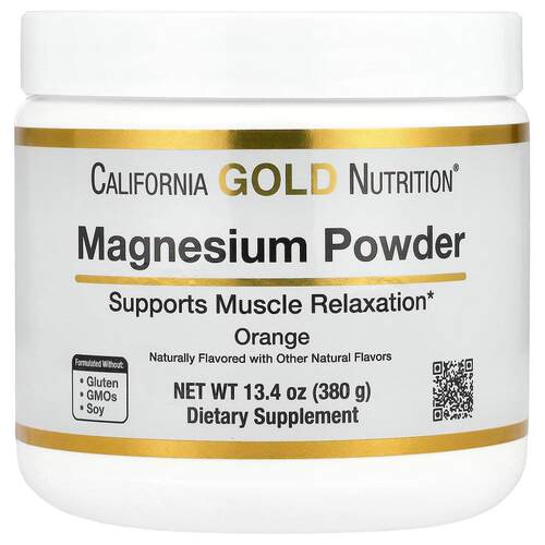 California Gold Nutrition,镁粉饮品，橙汁味，13.4 盎司（380