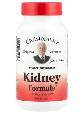 Christopher's Original Formulas,肾脏配方，475 毫克，100 粒素