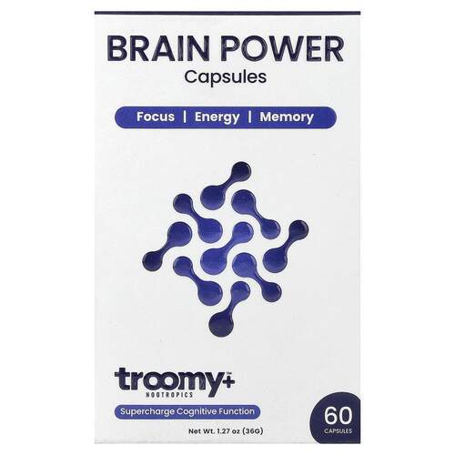Troomy Nootropics,Brain Power，60 粒胶囊，1.27 盎司（36 克）