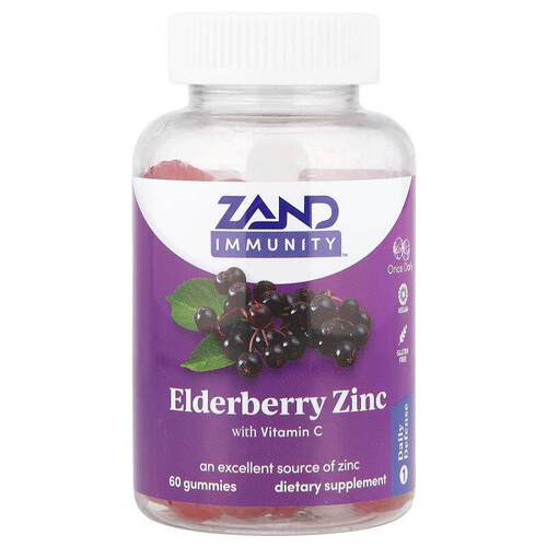 Zand,机体抵抗™，接骨木浆果锌和维生素 C，60 粒软糖