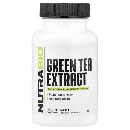 Nutrabio Labs,绿茶提取物，500 毫克，90 粒素食胶囊