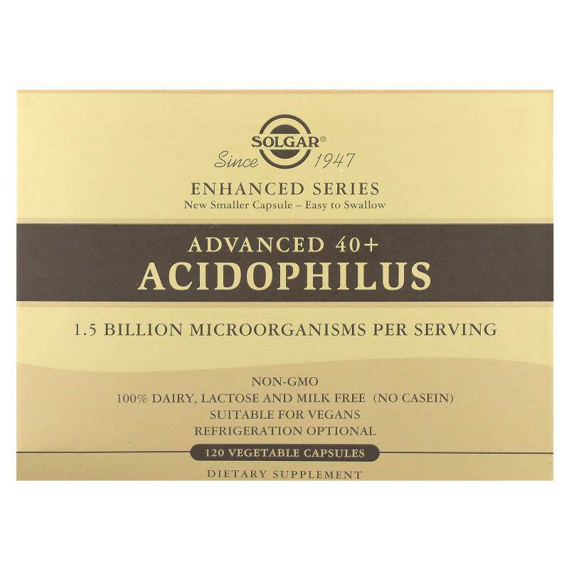 索尔加,高级 40+ Acidophilus，120 粒素食胶囊