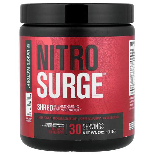 Jacked Factory,Nitro Surge™，Shred 锻炼前生热支持