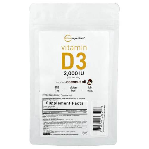 Micro Ingredients,维生素 D3 软胶囊