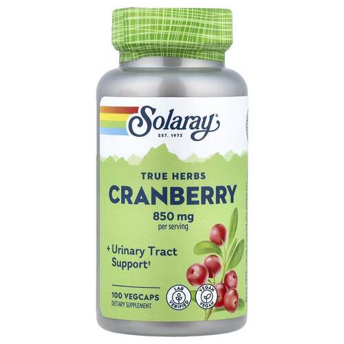 Solaray,真实草本，蔓越莓，850 毫克，100 粒素食胶囊（每粒胶囊