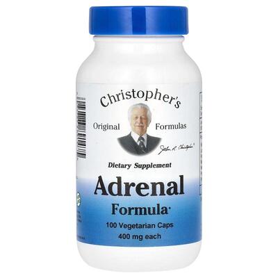 Christopher's Original Formulas,肾上腺配方，100 粒素食胶囊