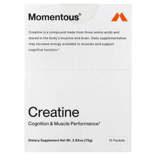 Momentous,Creatine, 15 Packets, 0.18 oz (5 g) Each