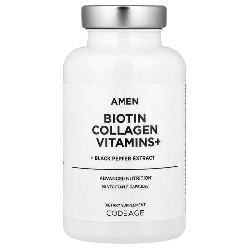 Codeage,Amen，生物维生素胶原蛋白维生素+，90 粒素食胶囊