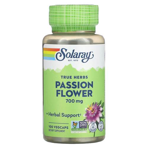 Solaray,真实草本，西番莲，700 毫克，100 粒素食胶囊（每粒胶囊