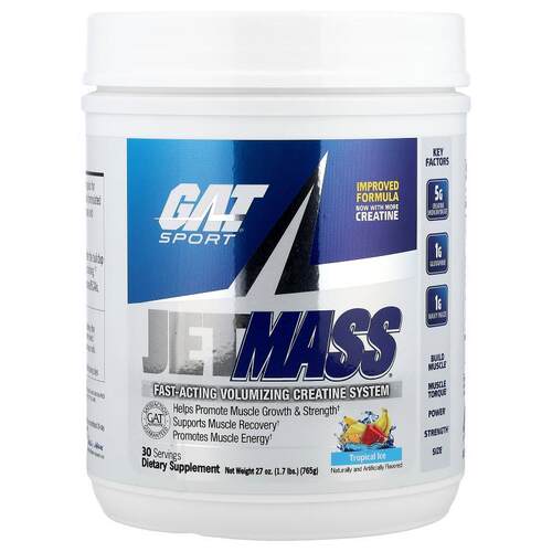 GAT,JetMASS®，速&nbsp; 效饱满肌酸系统，热带冰风味