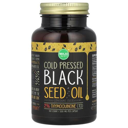 Maju Superfoods,冷榨黑籽油，500 毫克，60 粒胶囊
