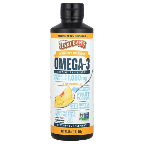 巴宁,Seriously Delicious鱼油 Omega-3 Plus 维生素 D&nbsp;