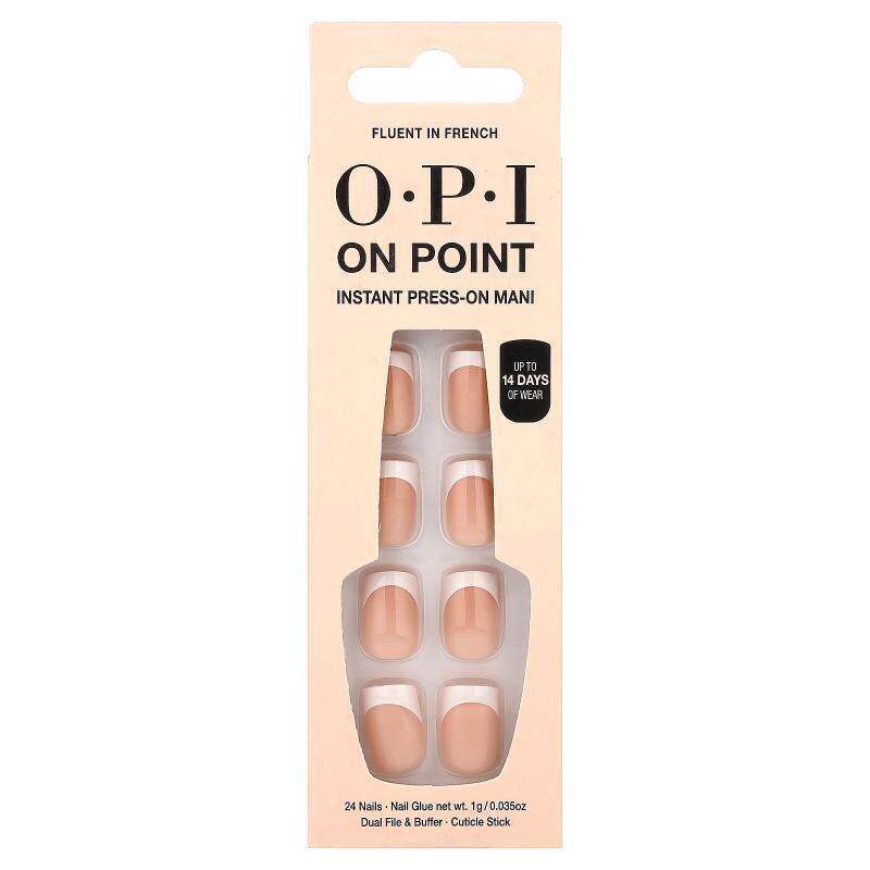 OPI,On Point，即时贴片美甲，短款，流利法语，27 件套