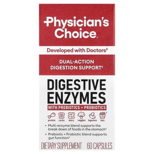 Physician's Choice,Digestive Enzymes With Prebiotic + Probio