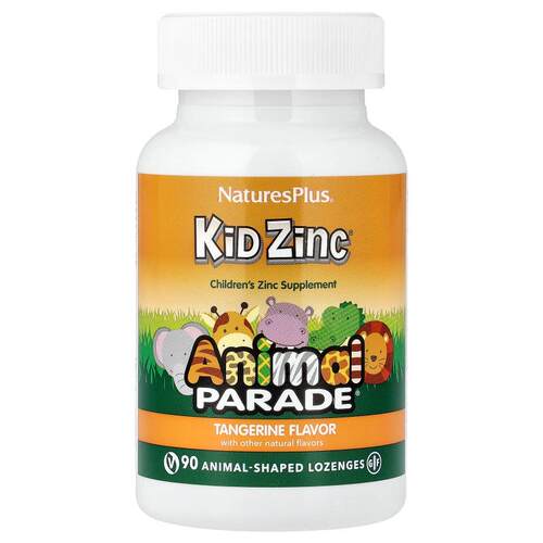 NaturesPlus,Animal Parade®，Kid Zinc®，柑橘味，90 片动物形状