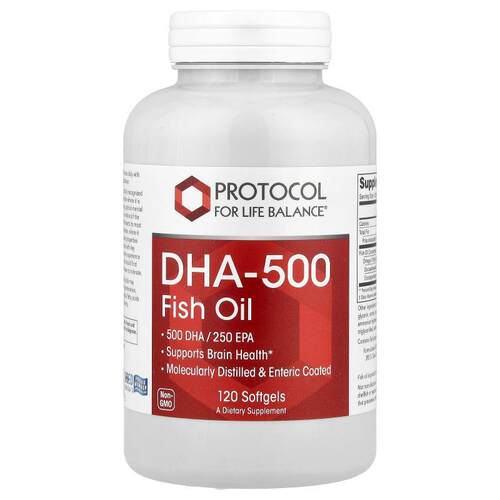 Protocol for Life Balance,DHA-500，鱼油，120 粒软胶囊